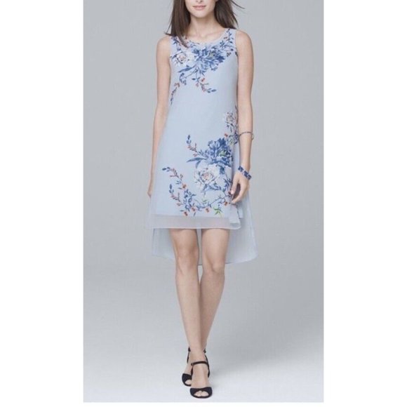 POGT Women's Floral Lounge House Dress - Sleeveless Shift Sundress With Pockets, Lightweight & Comfortable